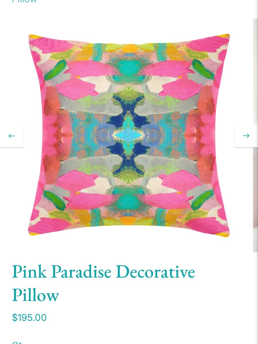 Pink Paradise Decorative Pillow - Vibrant Pink Accent